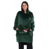 Snuggs Blanket Hoodie Dark Green Christmas Ho Ho Ho Pocket